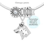 Shiba Inu Best In Show Necklace, Personalized GCH Ribbon Jewelry, Dog Show Gifts