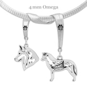 Siberian Husky Luxury Necklace in Sterling Silver