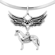 Siberian Husky Memorial Pendant, Pet Loss Jewelry