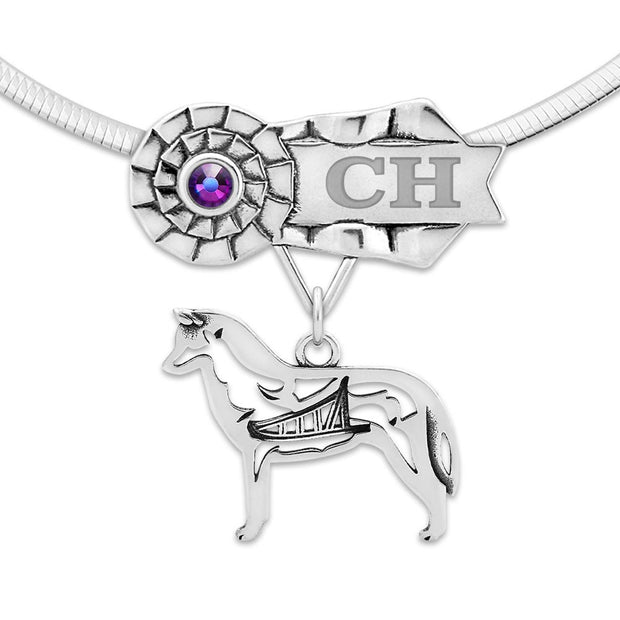 Best In Show Siberian Husky Necklace, Dog Show Grand Champion Jewelry