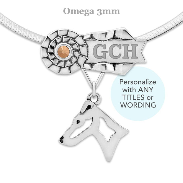 Smooth Fox Terrier Best In Show Necklace & Jewelry, GCH Personalized Ribbon Necklace