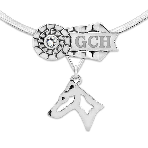 Smooth Fox Terrier Best In Show Necklace & Jewelry, GCH Personalized Ribbon Necklace