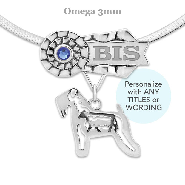 Best In Show Soft Coated Wheaten Terrier Necklace, Dog Show Grand Champion Jewelry