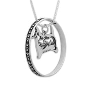 West Highland White Terrier Necklace w/Paw Print Enhancer, Body