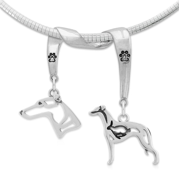 Whippet Luxury Necklace in Sterling Silver