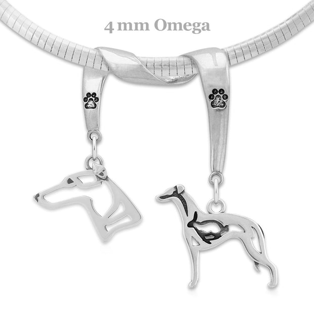 Whippet Luxury Necklace in Sterling Silver