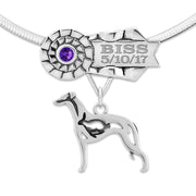 Best In Show Whippet Necklace, Dog Show Grand Champion Jewelry