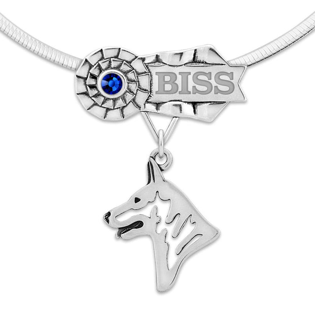 White Shepherd Best In Show Necklace & Jewelry, Custom Dog Title Gifts, Personalized Dog Title Jewelry