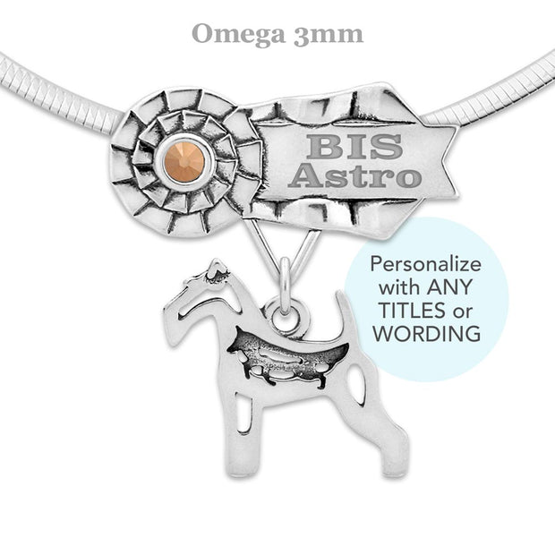 Best In Show Wire Fox Terrier Necklace, Dog Show Grand Champion Jewelry