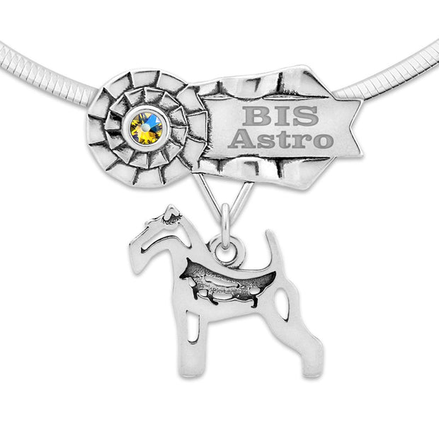 Best In Show Wire Fox Terrier Necklace, Dog Show Grand Champion Jewelry