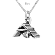 A-Frame and Tunnel Necklace Pendant In Sterling Silver