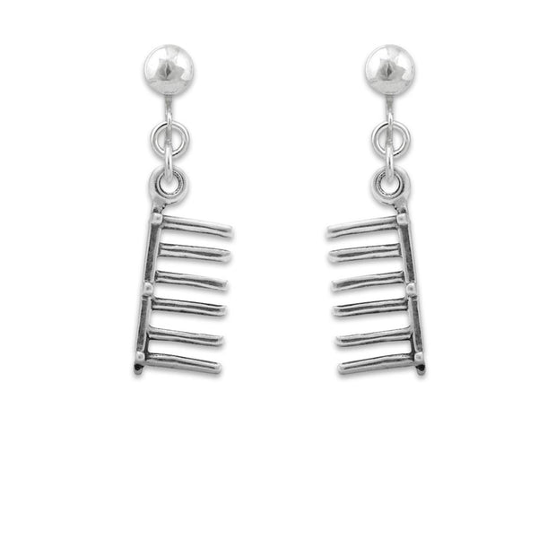 Agility Weave Pole Earrings In Sterling Silver