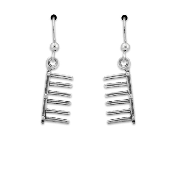 Agility Weave Pole Earrings In Sterling Silver