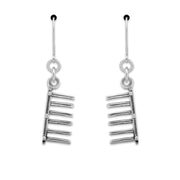 Agility Weave Pole Earrings In Sterling Silver