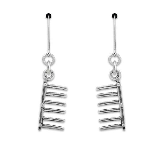 Agility Weave Pole Earrings In Sterling Silver