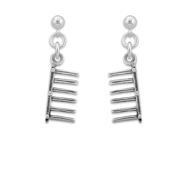 Agility Weave Pole Earrings In Sterling Silver