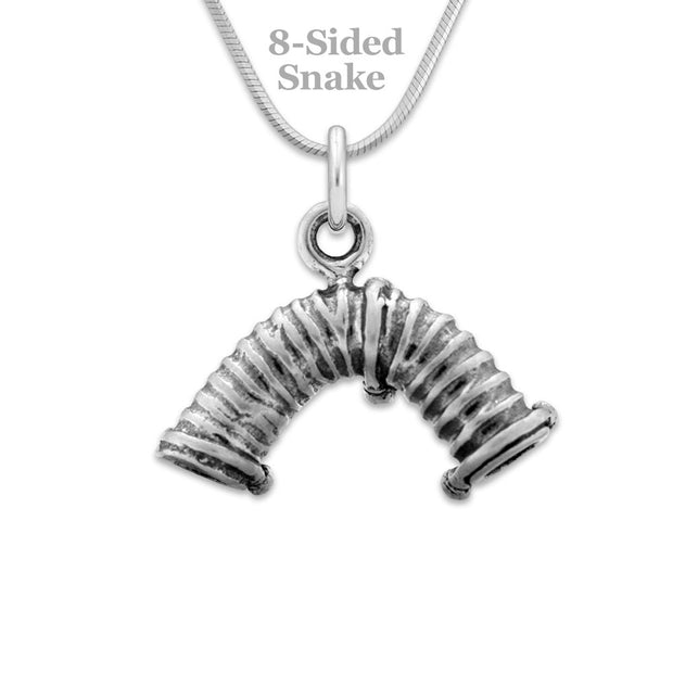 Agility Tunnel Necklace Pendant In Sterling Silver