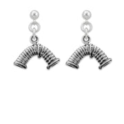 Agility Tunnel Earrings In Sterling Silver