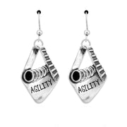 Dog Agility A-Frame and Tunnel, Earrings In Sterling Silver