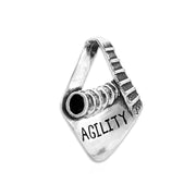 Dog Agility A-Frame and Tunnel, pendant In Sterling Silver