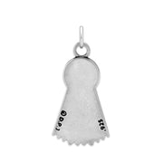 Personalized Ribbon Paws Pendant In Sterling Silver