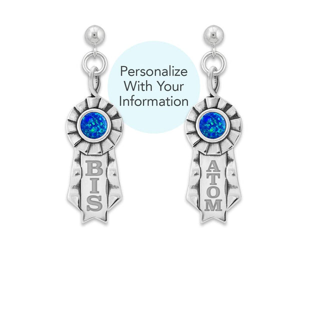 Personalized Victory Paws Earrings In Sterling Silver