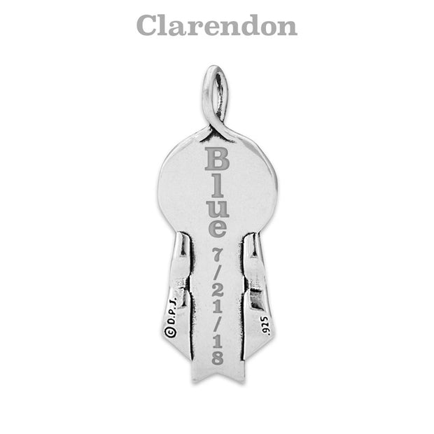 Personalized Victory Paws Pendant In Sterling Silver