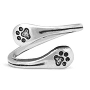 Sterling Silver Paw Toe Ring,  Wrapped Around My Finger