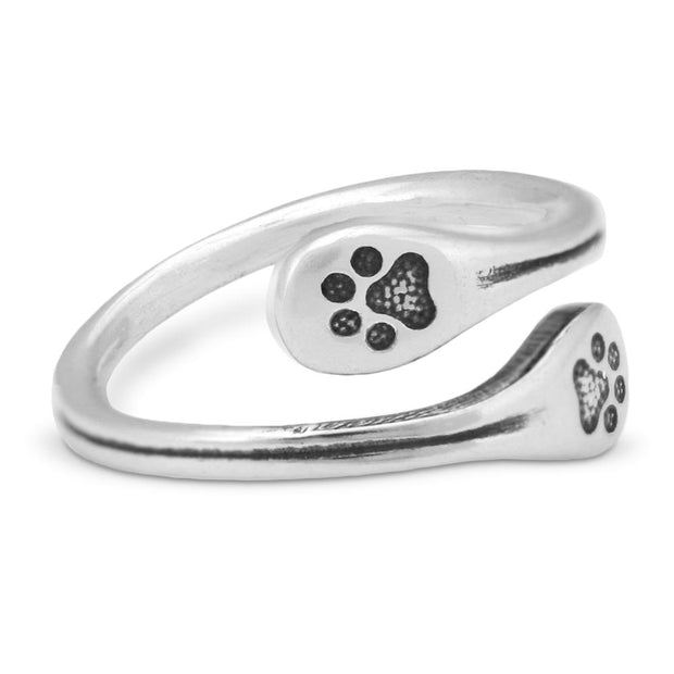 Sterling Silver Paw Toe Ring,  Wrapped Around My Finger