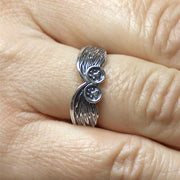 Sterling Silver Adjustable Angel Wing Ring, In Memory Of...