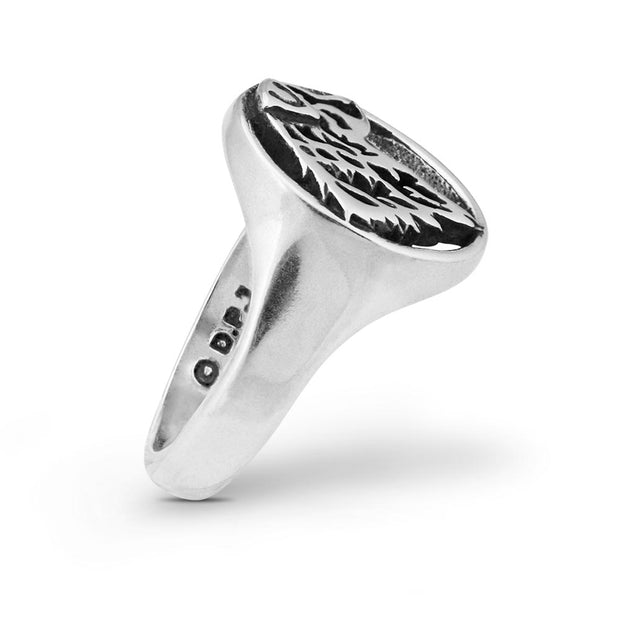 Sterling Silver Australian Shepherd Ring