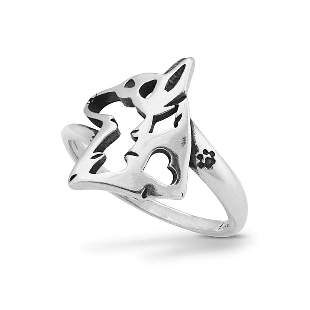 Sterling Silver Pembroke Corgi Ring