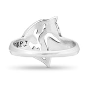 Sterling Silver Siberian Husky Ring