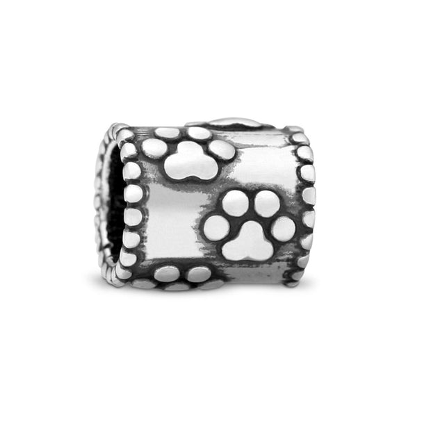 Sterling Silver Never Ending Paw Bead