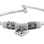 Sterling Silver Puppy Love Paws Bead