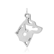 Reverse side Alaskan Klee Kai pendant stamped 925 