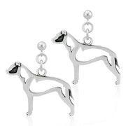 American Staffordshire Terrier Earrings in Sterling Silver