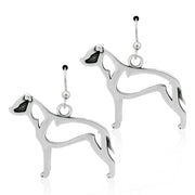 American Staffordshire Terrier Earrings in Sterling Silver