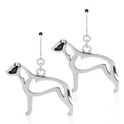 American Staffordshire Terrier Earrings in Sterling Silver