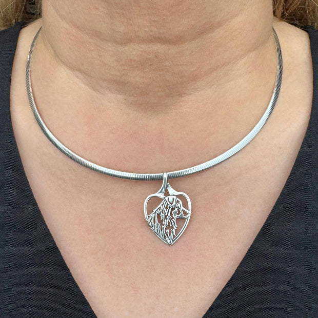 Australian Shepherd Heart Necklace