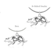 Border Collie Necklace Jewelry in Sterling Silver