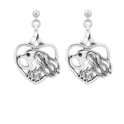 Cavalier King Charles Spaniel Heart Earrings