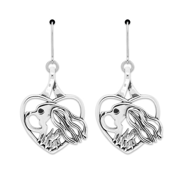 Cavalier King Charles Spaniel Heart Earrings