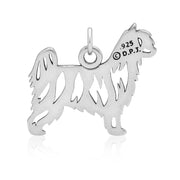 Chinese Crested Pendant Body Design in Sterling Silver Back Side View.