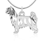 Chinese Crested Necklace in Sterling Silver, Powder Puff