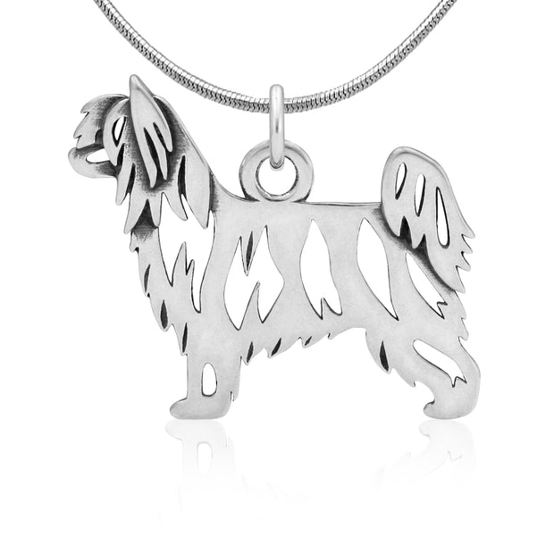 Chinese Crested Necklace Body Design in Sterling Silver on Snake Chain.