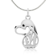 Cocker Spaniel Pendant Necklace in Sterling Silver