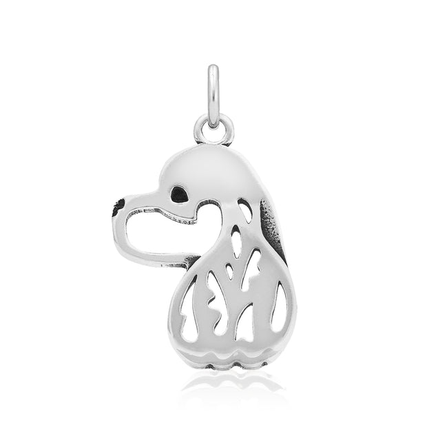 Cocker Spaniel Pendant Necklace in Sterling Silver