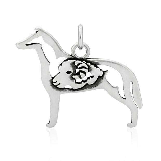 Smooth Collie Pendant Body Design with Ram in Sterling Silver.