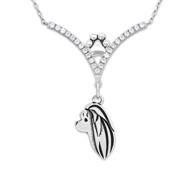 VIP Maltese CZ Necklace, Head